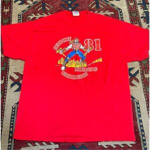 Vintage Support 81 Washington Nomads Hells Angels Motorcycle Shirt Red XL